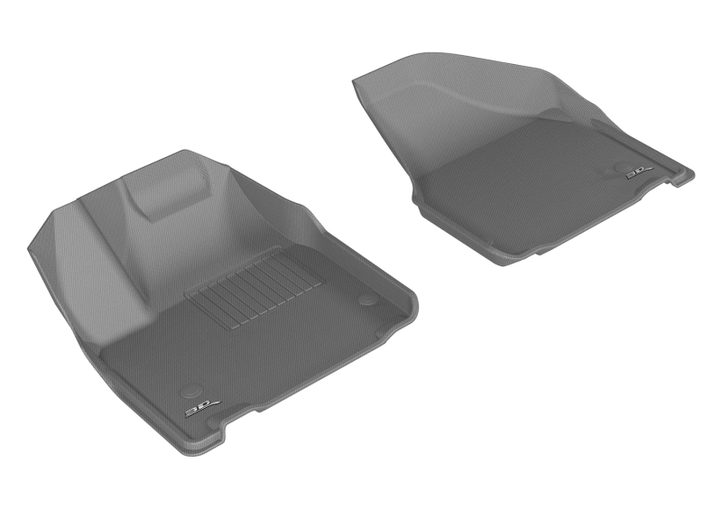 Chrysler Pacifica Floor Mats - Front - 3D MAXpider - Kagu - Gray - `17-`20
